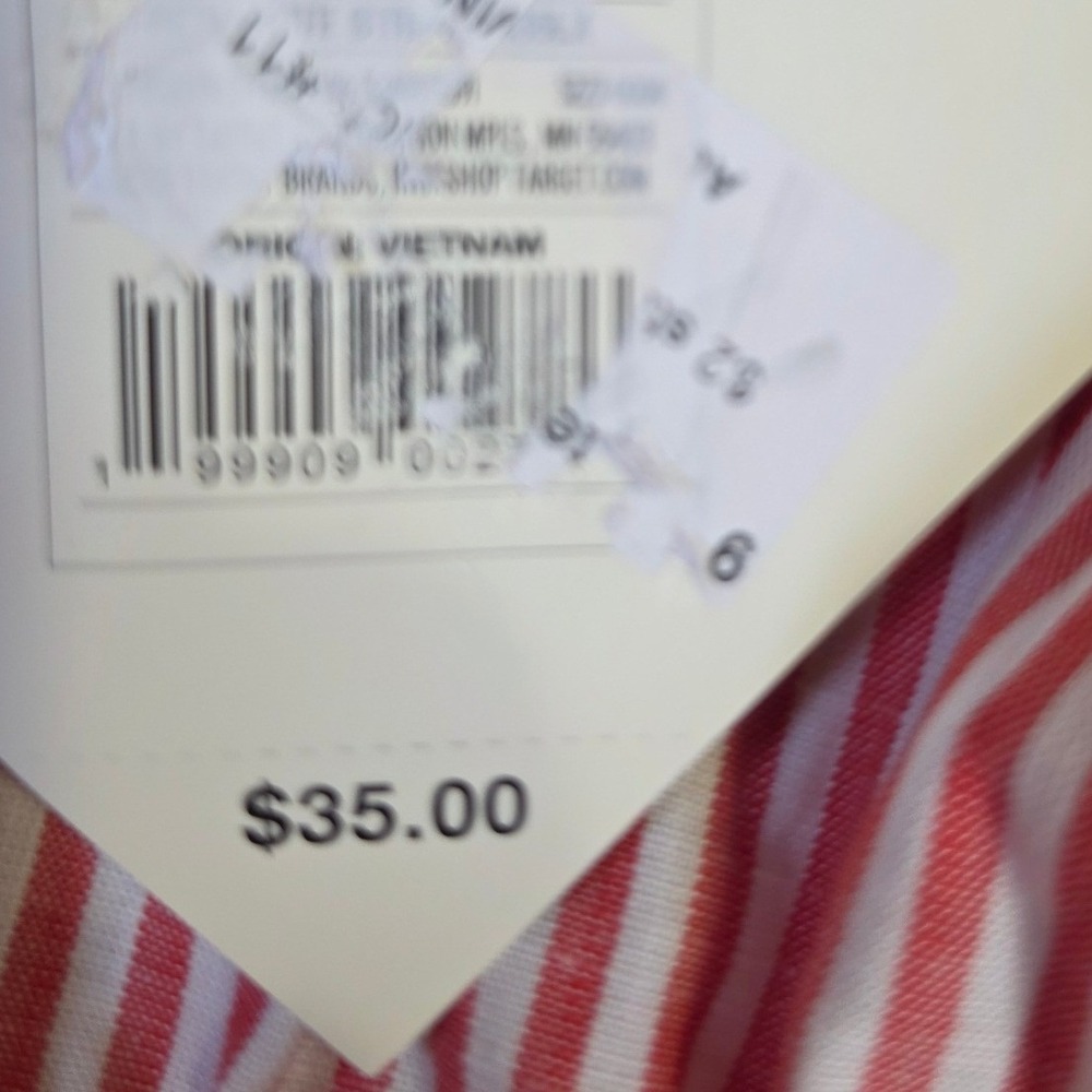 Ava & Viv Red White Striped Smocked Waist Midi Dress Plus Size 3X NWT - Picture 5 of 10
